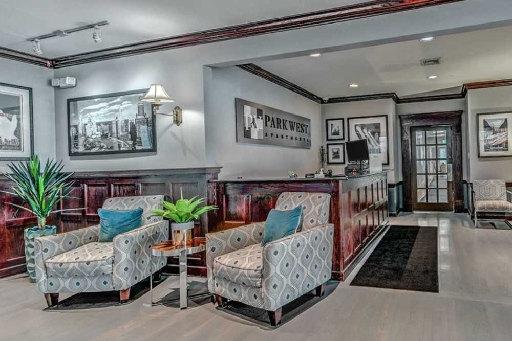 Community business center at Park West Apartments in Griffith, Indiana