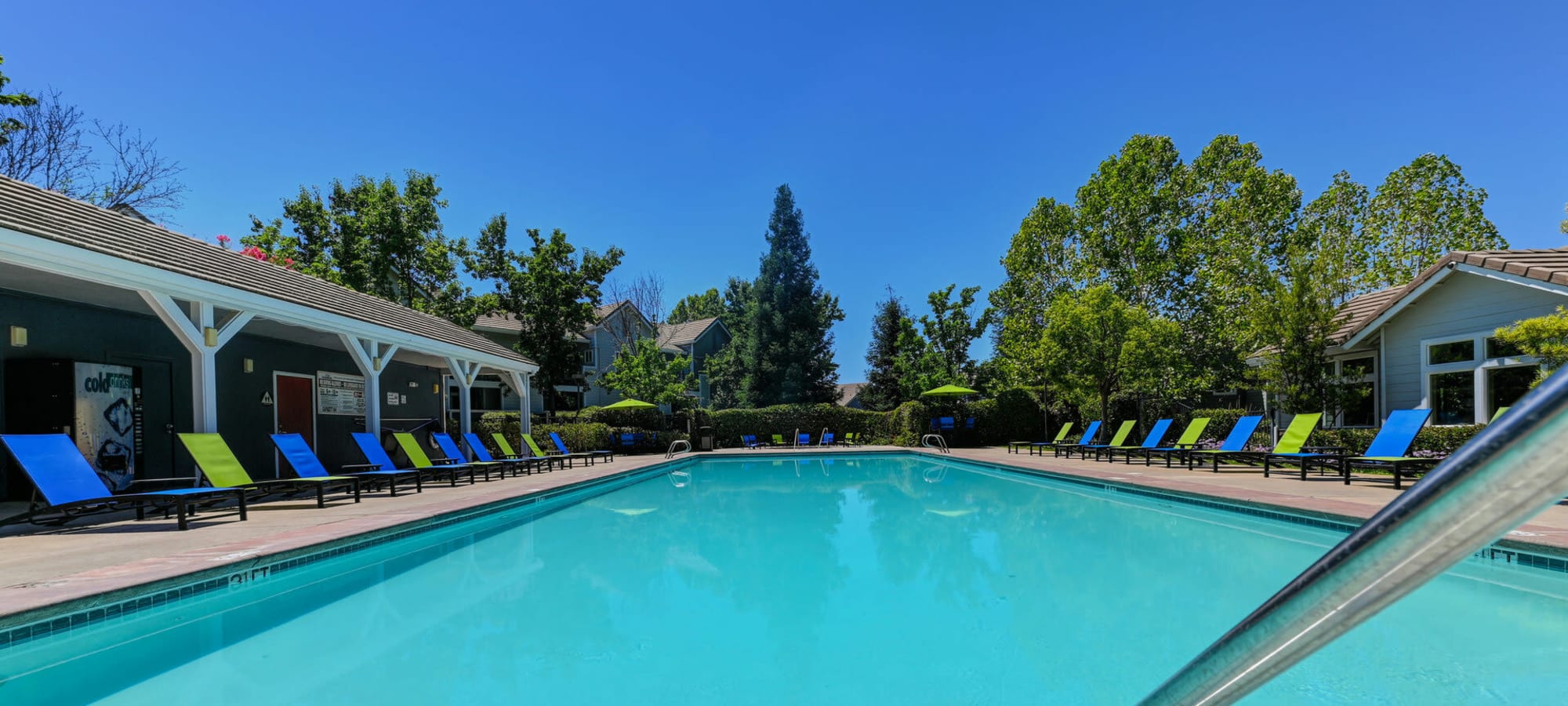 Outdoor swimming pool at Demmon Partners Corporate in Sacramento, California