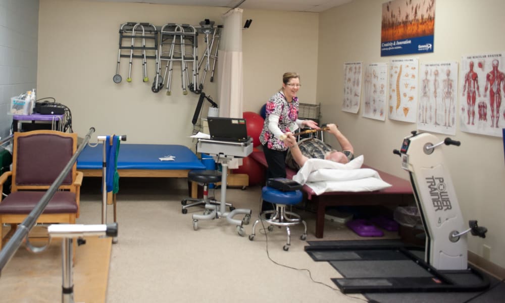 Rehabilitation equipment at Montello Care Center in Montello, Wisconsin