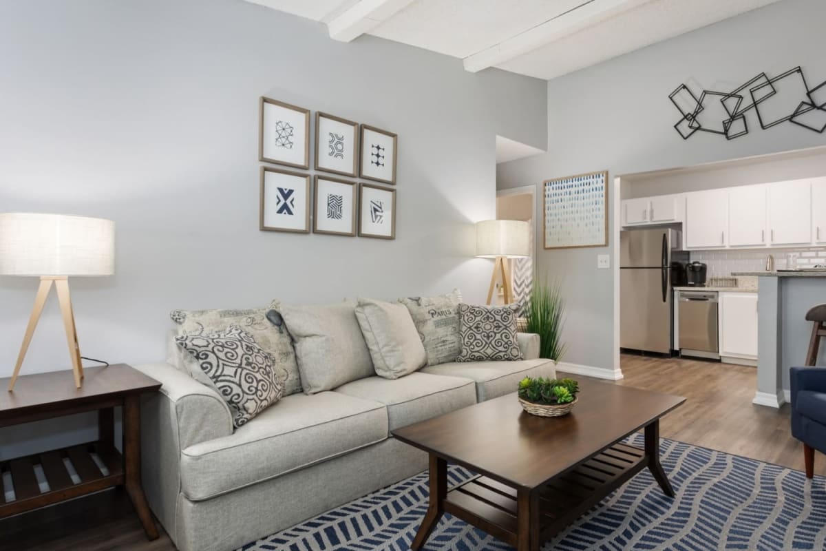 A cozy living room at Sherwood Oaks in Riverview, Florida