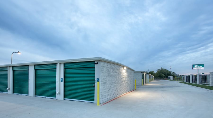 The fully fenced storage facility at KO Storage in Cleburne, Texas