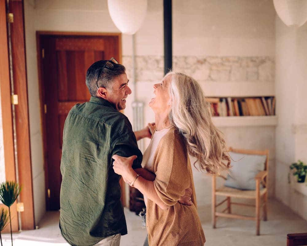 A couple dances together at Country Meadow Place in Mason City, Iowa.