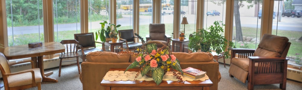 Sun room at The Residences on Forest Lane in Montello, Wisconsin