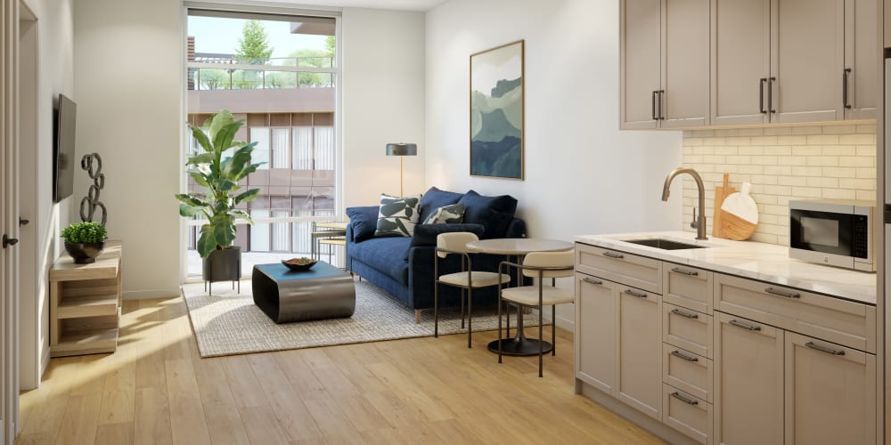 upscale senior living apartment at The Springs at The Waterfront in Vancouver, Washington
