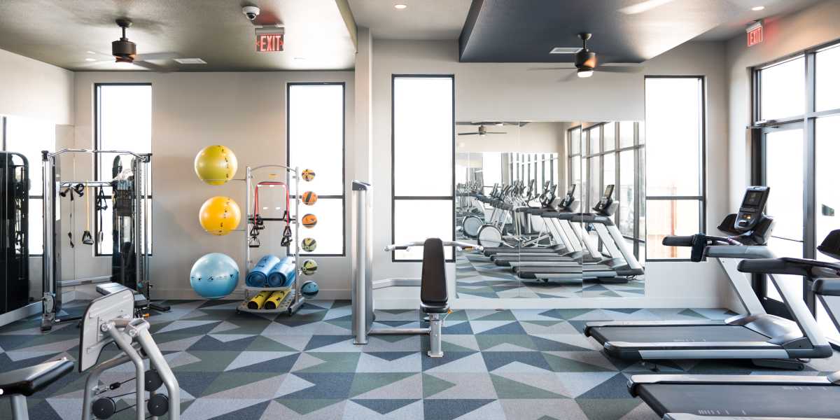 Fitness center at Caprock Crossing in College Station, Texas