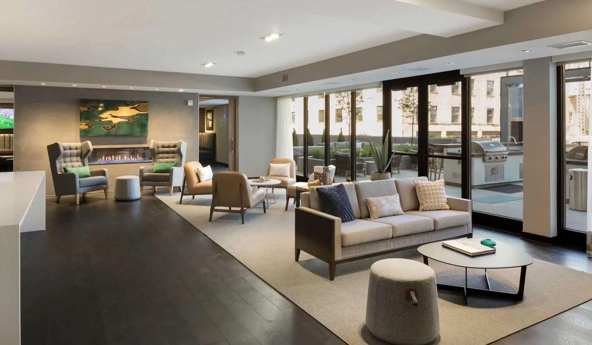 Community space at East End in Minneapolis, Minnesota