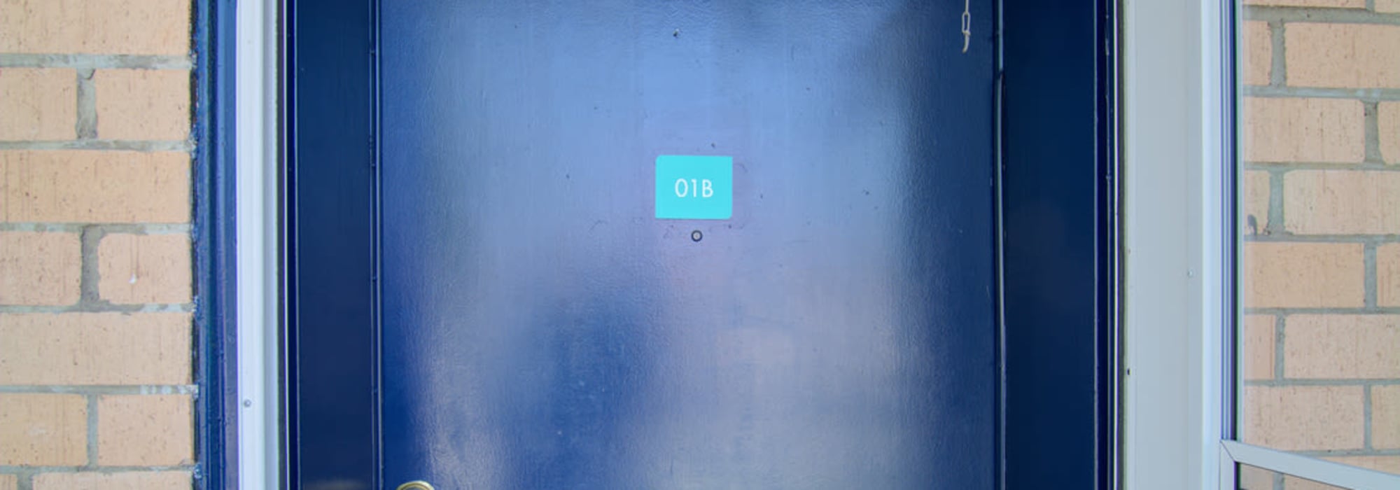 Apartment Door at Stony Brook Village in Hyde Park, Massachusetts