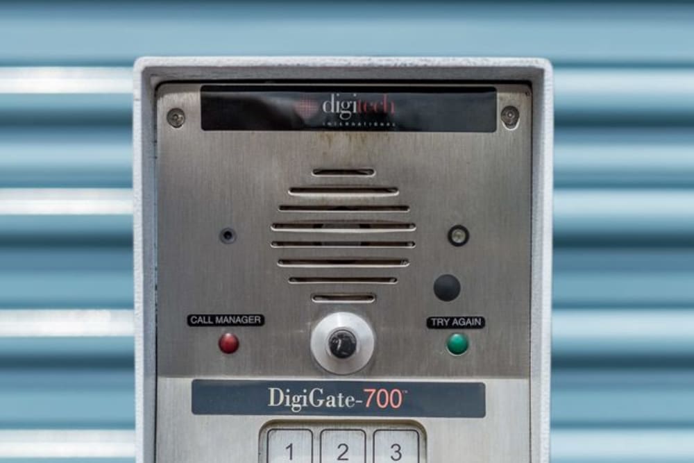 Keypad at Walnut Blvd Self Storage in Corvallis, Oregon.