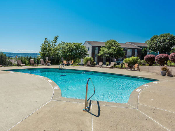 Sparkling swimming pool at Highland Club in Watervliet, NY