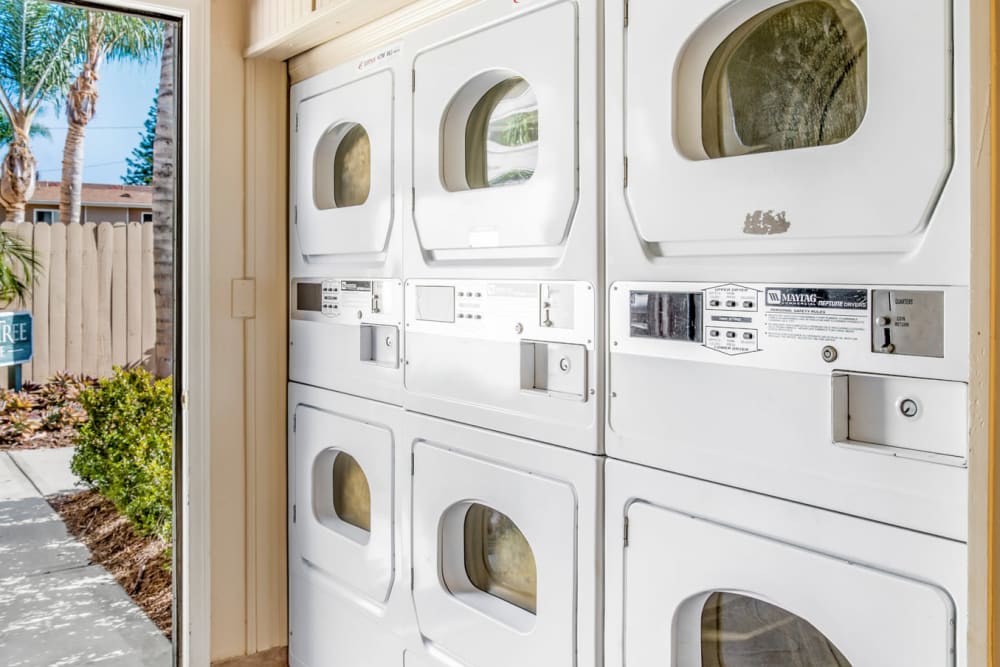 Laundry room at Olive Tree in Costa Mesa, California