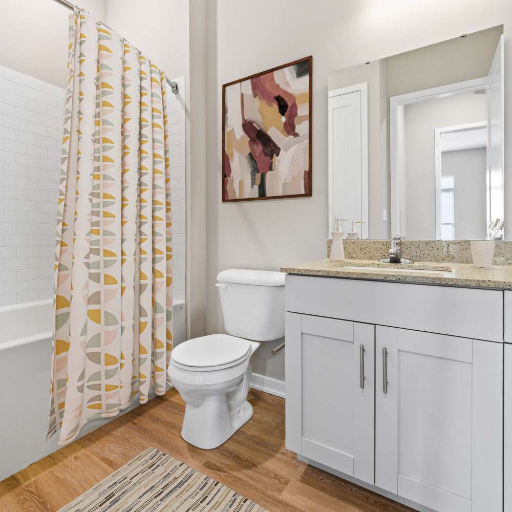 Bathroom with bathtub at Neo Vantage Point in Maryland Heights, Missouri