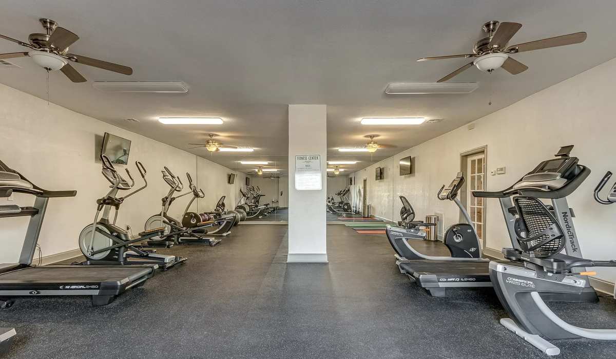 Fitness center at The Current in Oklahoma City, Oklahoma