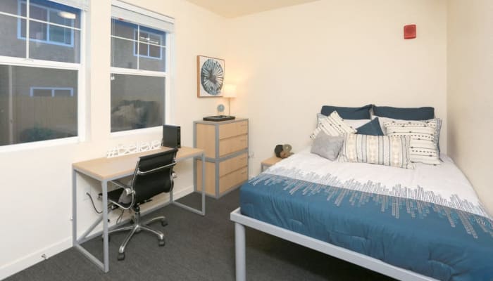 Bedroom in an apartment at Cedar Flats in Chico, California