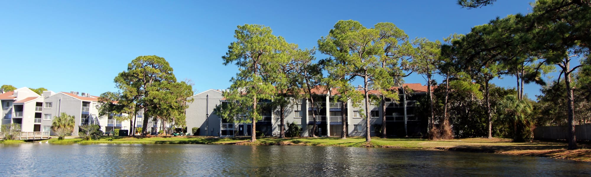 Beautiful lake view at Promenade at Edgewater in Dunedin, Florida