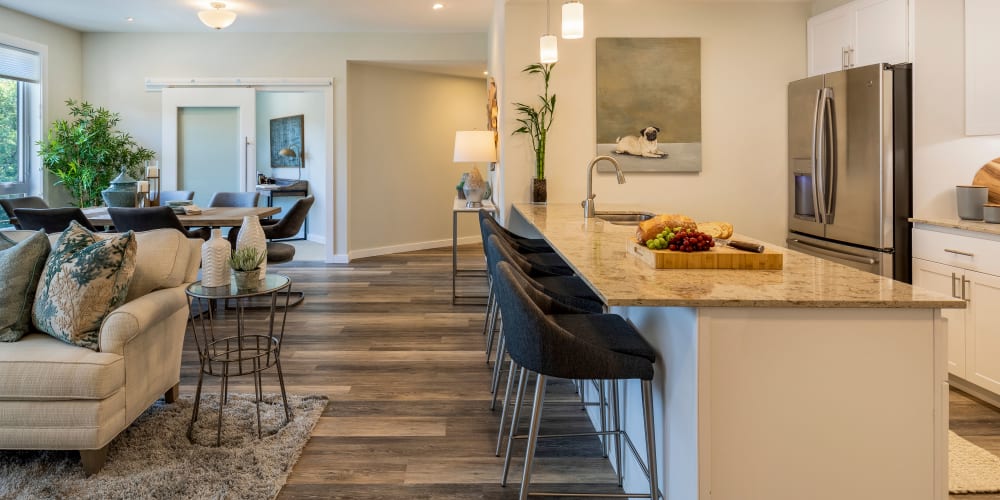 upscale senior living apartment at The Springs at Lake Oswego in Lake Oswego, Oregon