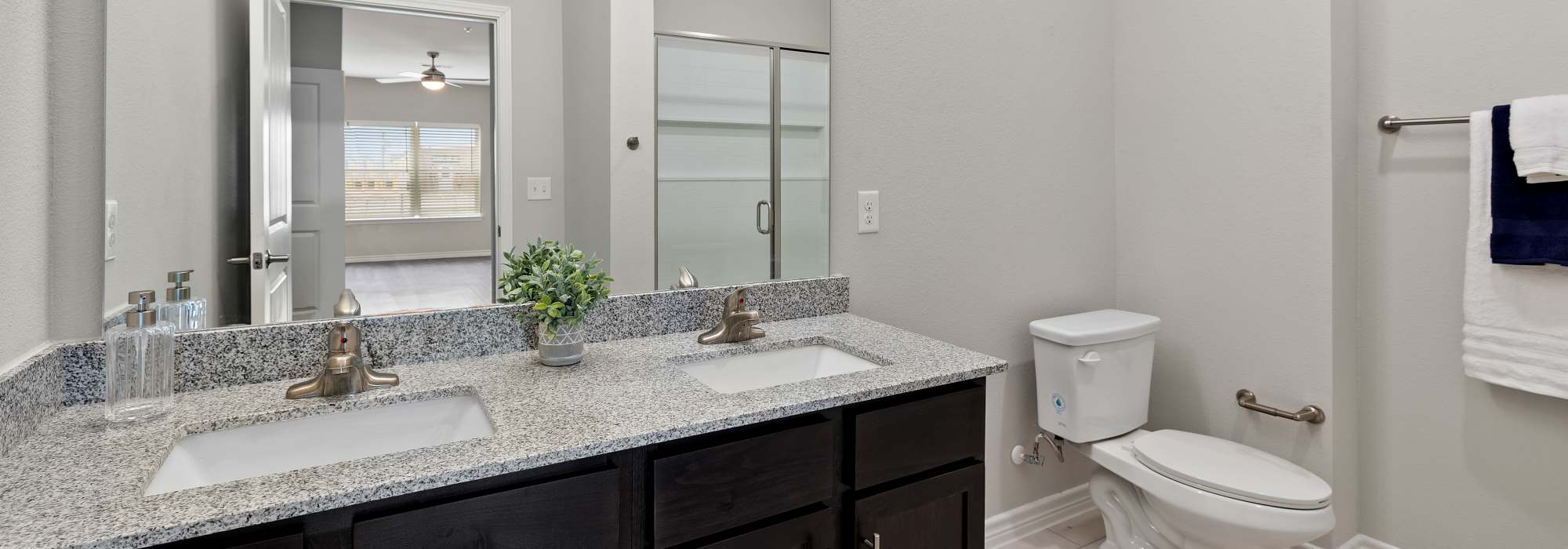 Bathroom with bathtub at Emerald Place in Lancaster, Ohio