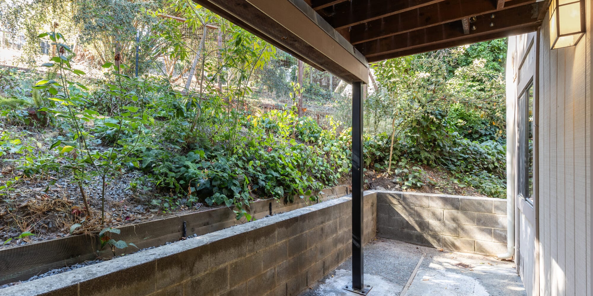 Private patio at  South Knoll in Mill Valley, California