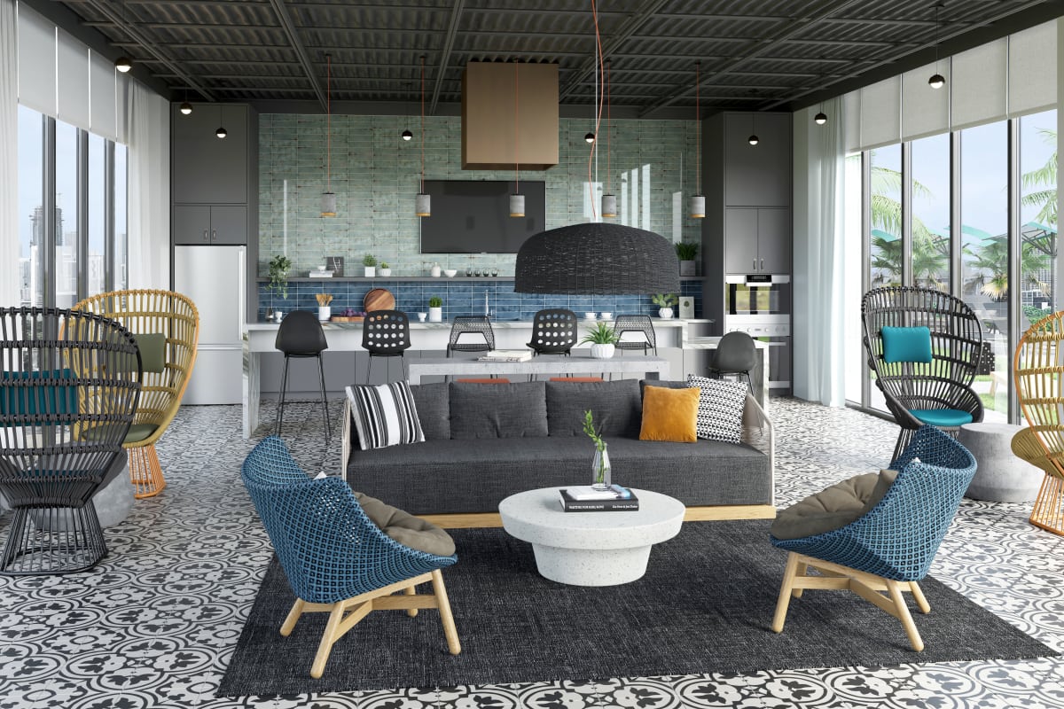 Clubhouse at Yard 8 in Midtown Miami, Florida