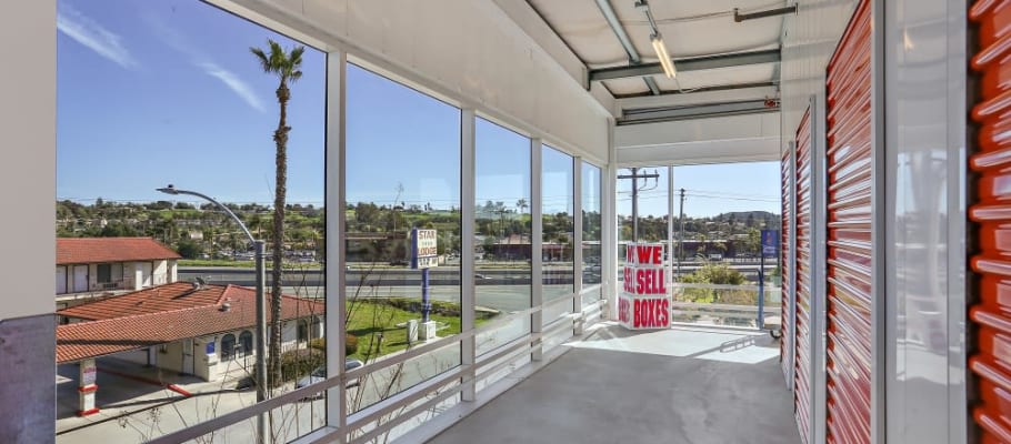 Indoor storage units at A-1 Self Storage in Vista, California