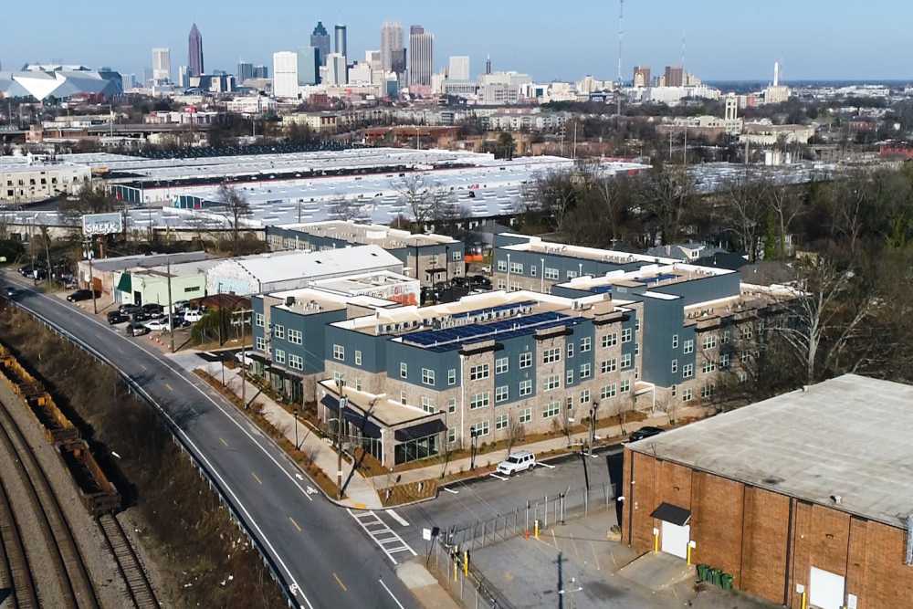 Aerial view of Adair Court in Atlanta, Georgia