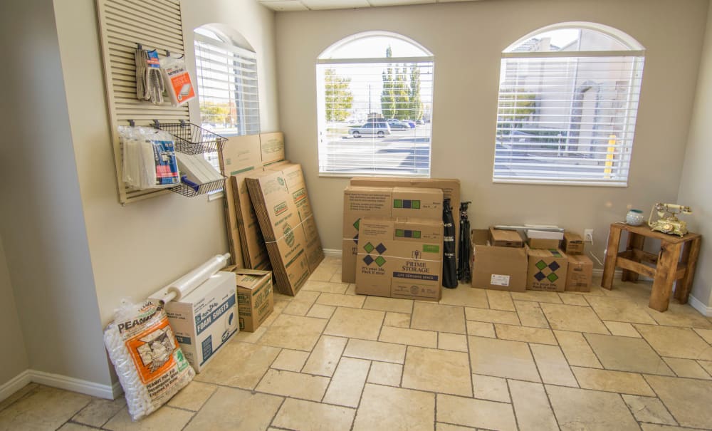 Moving and packing supplies for sale at Prime Storage in West Valley, Utah