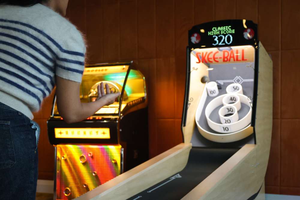 Resident playing at The Novus Apartments in Durham, North Carolina