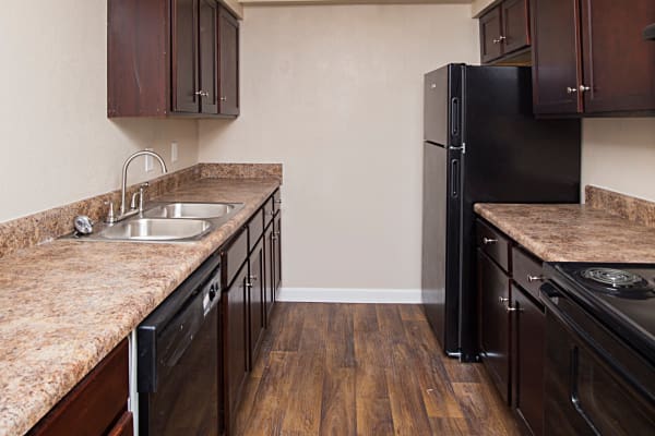 Fully equipped kitchen at Avondale Reserve in Avondale Estates, Georgia