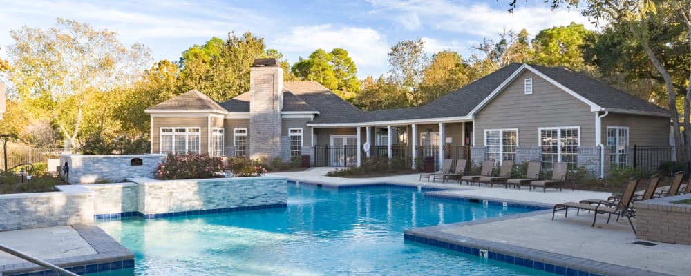 The community swimming pool at Lenox Gates in Mobile, Alabama