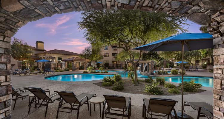 Resident enjoying a drink at San Norterra in Phoenix, Arizona