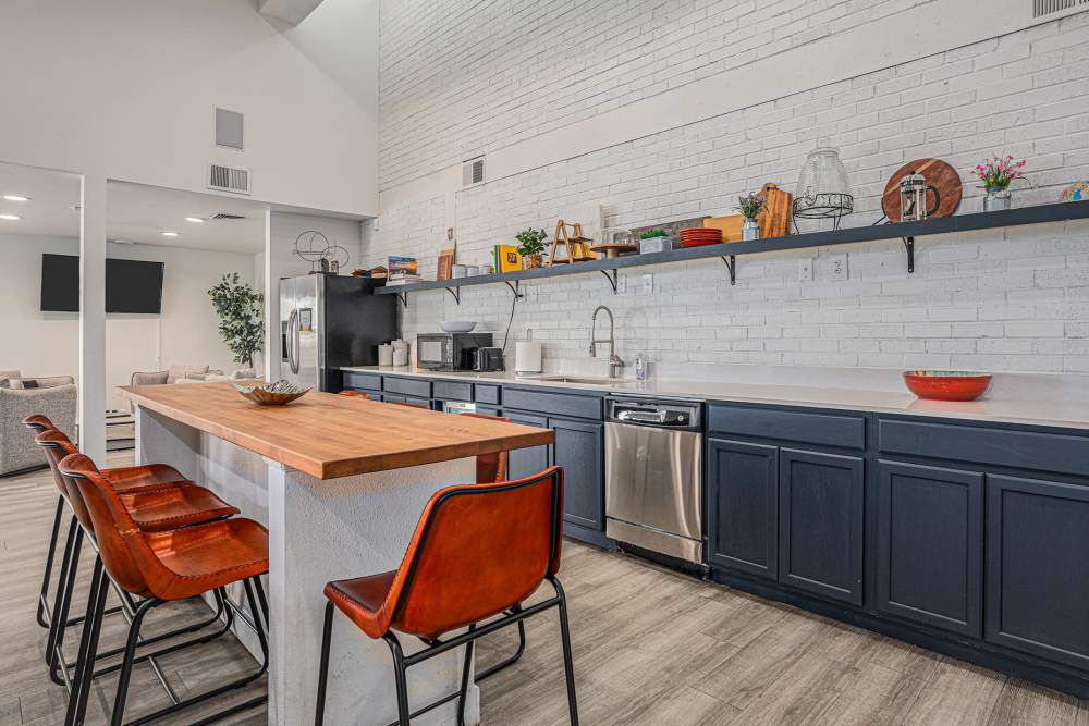 Modern kitchen at Oakdale Springs Apartments in Colorado Springs, Colorado