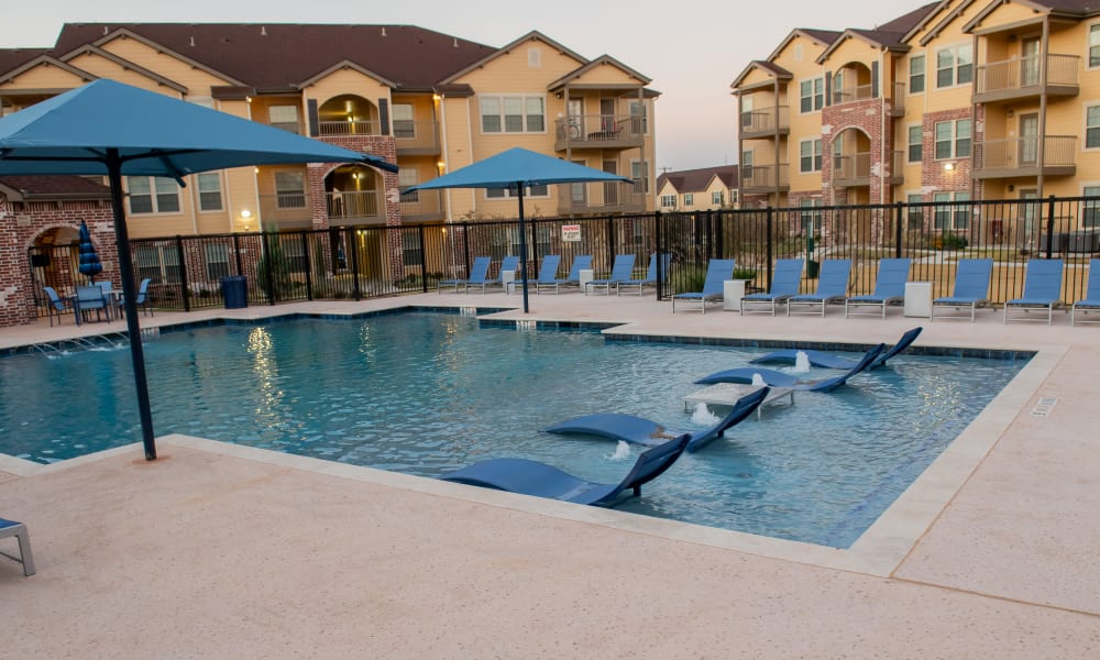 Pool at Portico at Friars Creek Apartments in Temple, Texas