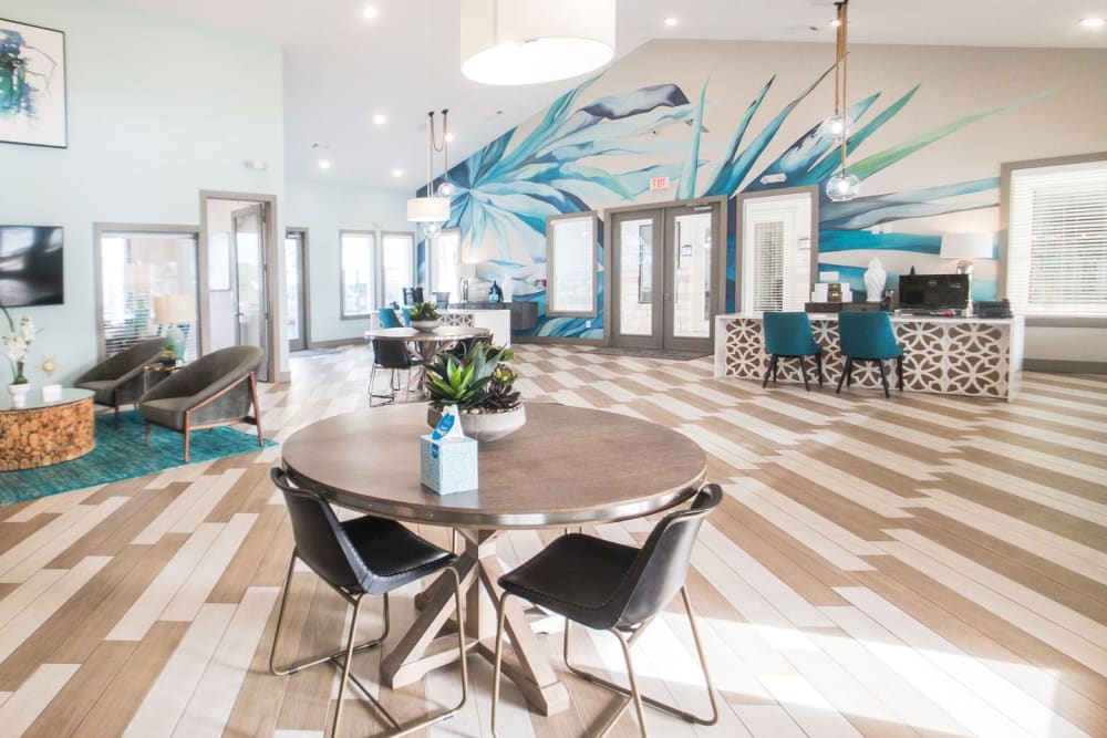 Interior of the clubhouse at Biltmore at the Park in Pflugerville, Texas
