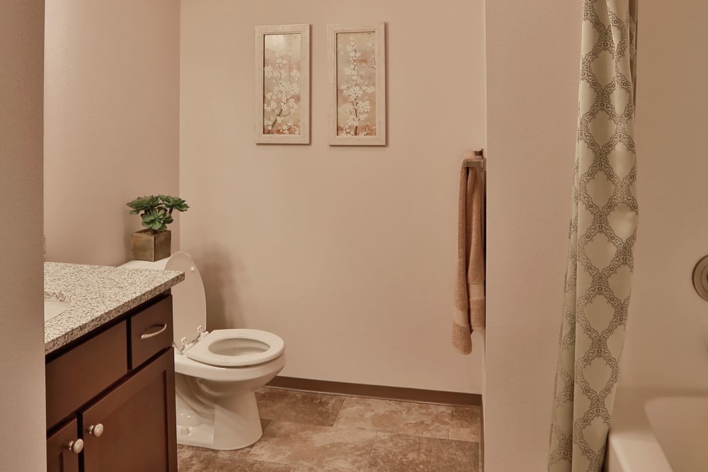 lots of space in the bathrooms at The Fairway Apartments in Salem, Oregon