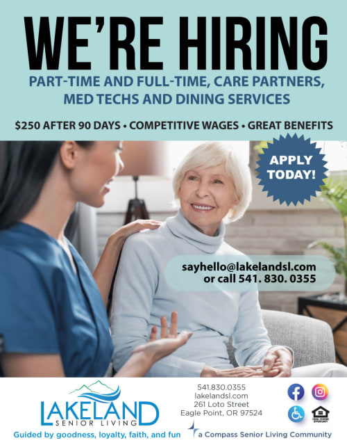 we're hiring at Lakeland Senior Living