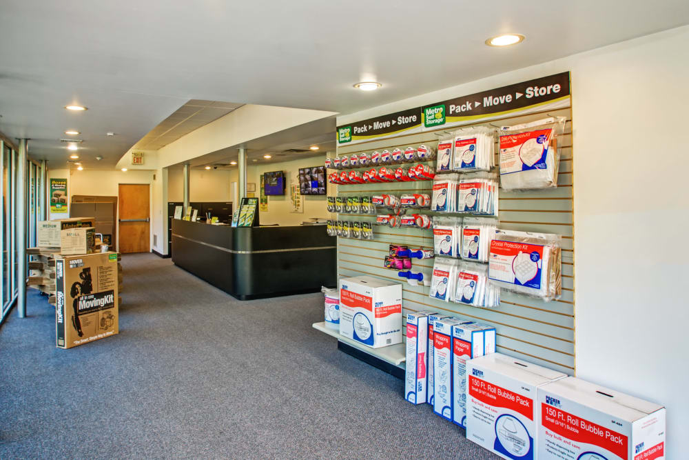 Leasing office reception at Metro Self Storage in Warminster, Pennsylvania