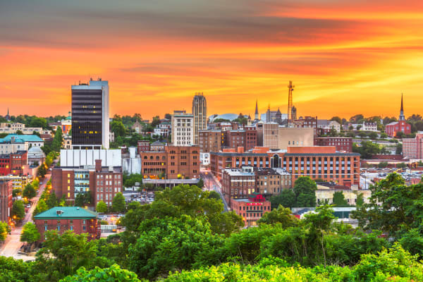 Skyline view of Lynchburg in Virginia