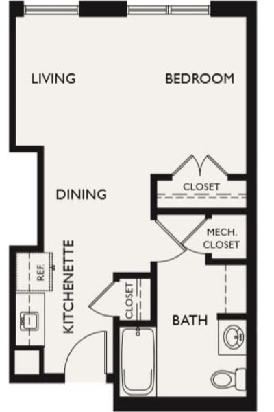 Plan F floor plans at The Inn at Greenwood Village in Greenwood Village, Colorado