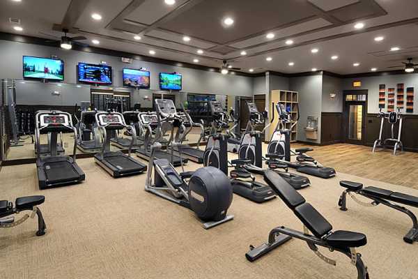 Fully equipped fitness centre at Avonlea Square in Smyrna, Georgia