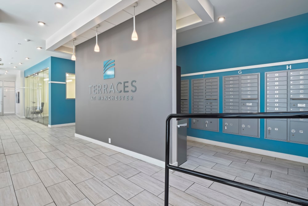 Package lockers at Terraces at Manchester in Richmond, Virginia