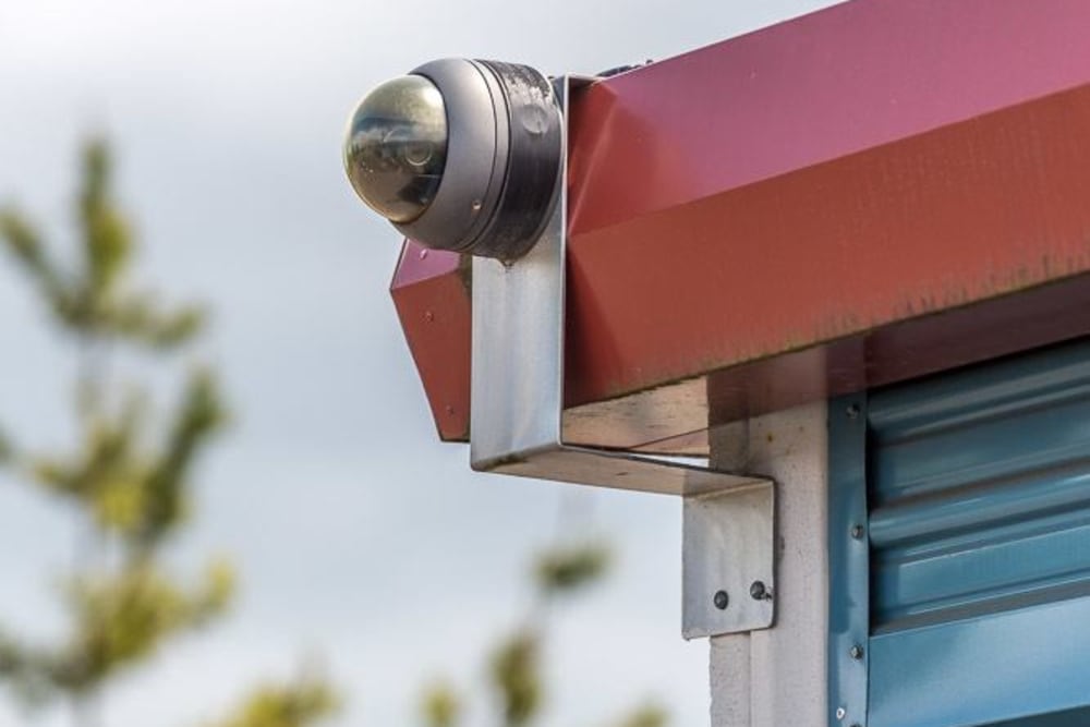 Security camera at Walnut Blvd Self Storage in Corvallis, Oregon.