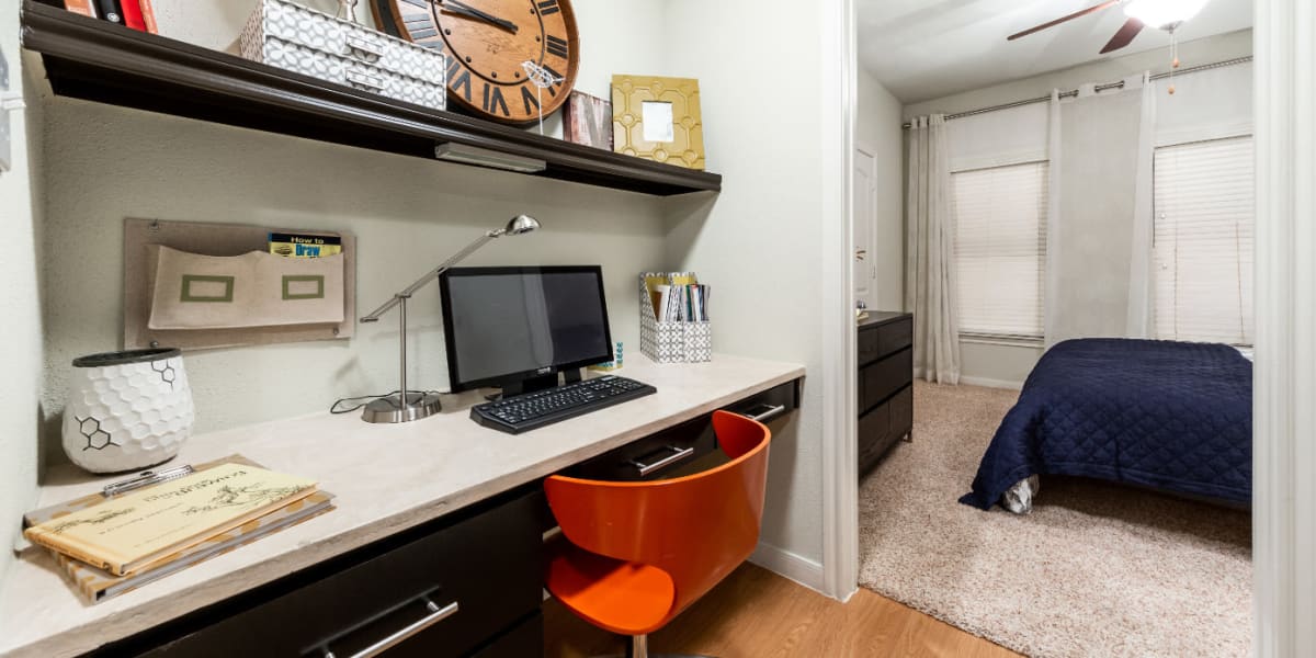 In-home office at Marquis at the Reserve in Katy, Texas