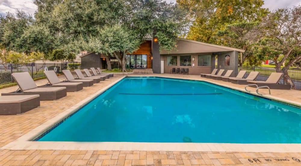 Pool area at Cornerstone At Overlook in San Antonio, Texas