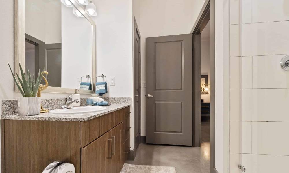 Bathroom at Millennium Place in Corinth, Texas
