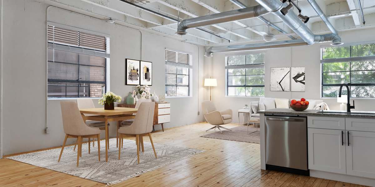 Spacious kitchen and dining area at Braden Fellman Group in Atlanta, Georgia