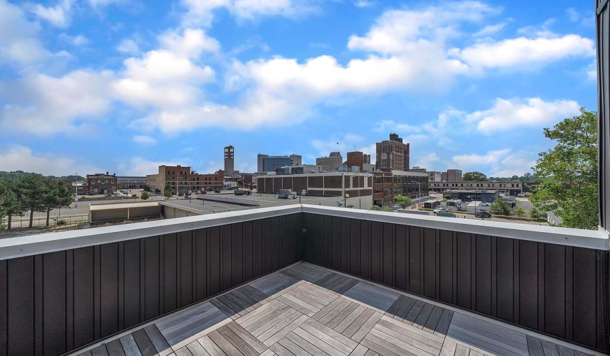 Roof top deck at The Hamilton in Pontiac, Michigan