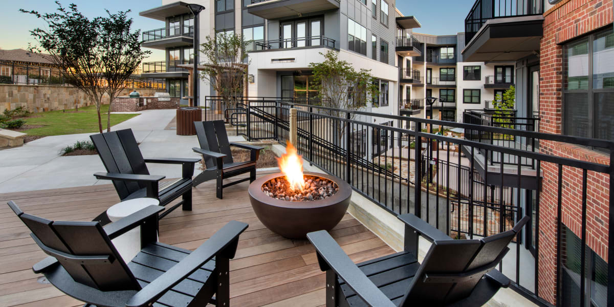 Outdoor lounge at The Brunswick in Norcross, Georgia