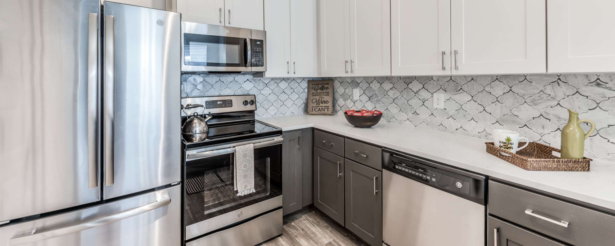 Kitchen area at Lakeside in Houston, Texas 