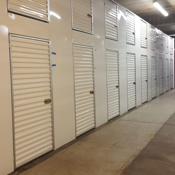 Well lit storage lockers at StorQuest Self Storage in Honolulu, Hawaii