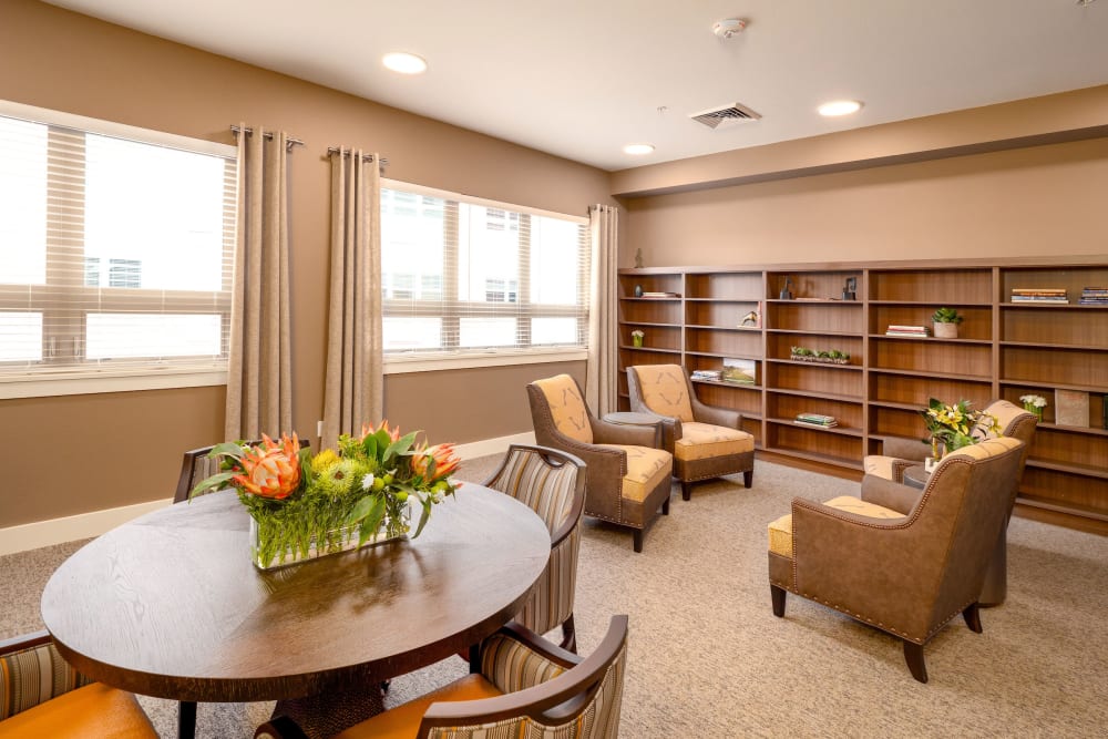 Arm chair seating at The Landing a Senior Living Community in Roseburg, Oregon