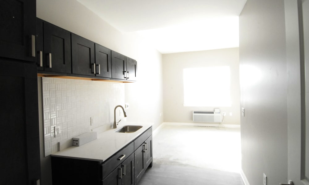 Resident room in construction at Randall Residence at Encore Village in Brighton, Michigan